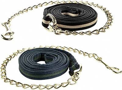 HKM Ensemble Licol à Franges-605969580047 Bleu foncé/Vert 270 cm