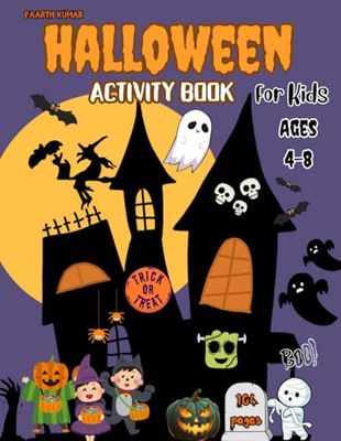 Halloween Activity Book for Kids Ages 4-8: Bold & Easy Happy Halloween Coloring, Puzzle and Activity Book for Kids.