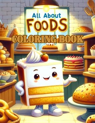 All About Foods COLORING BOOK: Bold And Simple Design For Kids, Age 3-6 YEARS Old, ( COLORING BOOK)