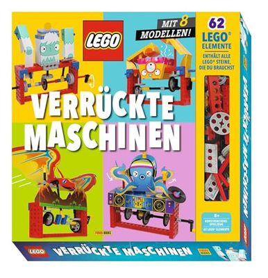 LEGO® Verrückte Maschinen: Mit 8 Modellen!: Geschenkbox mit Buch (64 Seiten), 62 LEGO® Elemente und 12 Papierbögen mit vorgestanzten Teilen