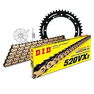 Kettingset DID staal 520VX3 / 112 klinkslot voor Yamaha TT R E 600 cc bj. 1993-2002