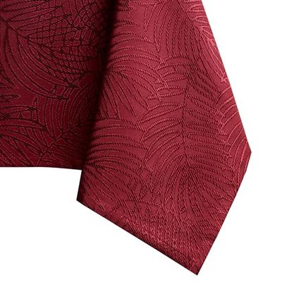 AmeliaHome Bordsduk, 110 x 180 cm bordsduk, fläckskydd, lotuseffekt, tvättbar, vattenavvisande, ornament bordeaux Gaia