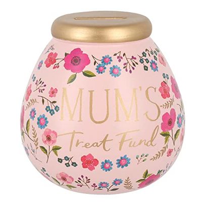 Pot Of Dreams Smash Handcrafted Pink Color Ceramic Money Box Piggy Bank Decorative Gift and Saving for Treat Fund, one Size