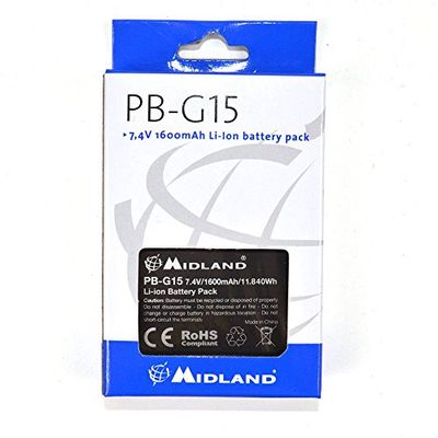 Midland PB-G15 Batteria Ricaricabile, Li-Ion, 1600mAh, Nero