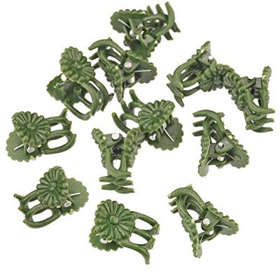 Sunflower FLOR78840 Orchideeënclip, groen, 10 x 2 x 16 cm, 10 stuks