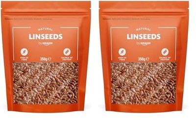 by Amazon Graine de Lin Naturelles, 350 g (Lot de 2)