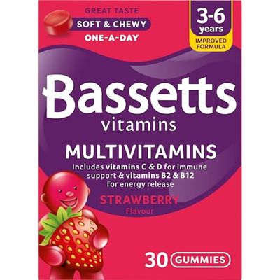 Bassetts Vitamins 3-6 Years Strawberry Flavour Multivitamins 30 Gummies