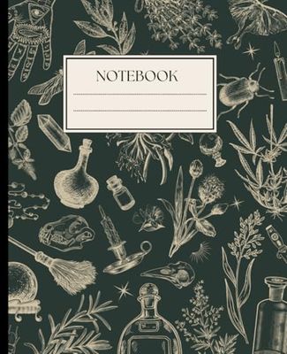 Composition Notebook: Dark Academia Aesthetic with Vintage Witchcraft Design | Journal for Home, Work, School | 110 pages