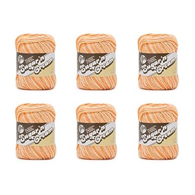 Lily Sugar'N Cream Super Size Soleil Yarn - 6 Pack of 85g/3oz - Cotton - 4 Medium (Worsted) - 150 Yards - Knitting/Crochet