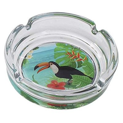 Tropische asbak glas 11 x 3-3 mod