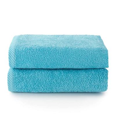 Top Towel - Plus - Large bath towels - Bath towels - 2 face towels or bidet - 30x50cm - 100% cotton - Aguamar
