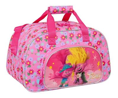 Safta Trolls 3 Sporttas, rugzak, ideaal voor kinderen van verschillende leeftijden, comfortabel en veelzijdig, kwaliteit en duurzaamheid, 40 x 23 x 24 cm, roze, Roze, Standaard, casual