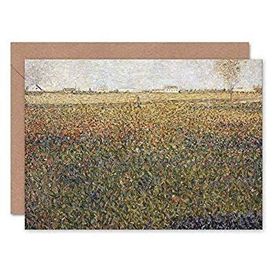 Georges Seurat La Luzerne Saint Denis kartka okolicznościowa z artystyczną kopertą plus pusta w środku