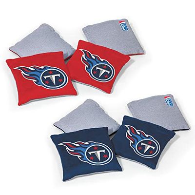 Wild Sports NFL Tennessee Titans 8pk Dual Sided Bean Bags, Team Color