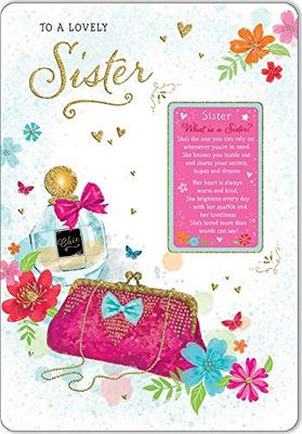 Sentiment Verjaardagskaart Zuster - Kaarten - 9 x 6 inch - Regal Publishing