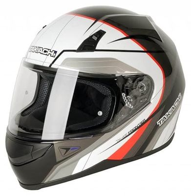 Takachi TK41 motorhelm zwart wit rood maat M