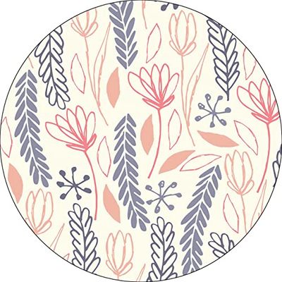 Bonateks, Tappetino per mouse rotondo con stampa digitale, base antiscivolo, per ufficio e casa, diametro: 22 cm