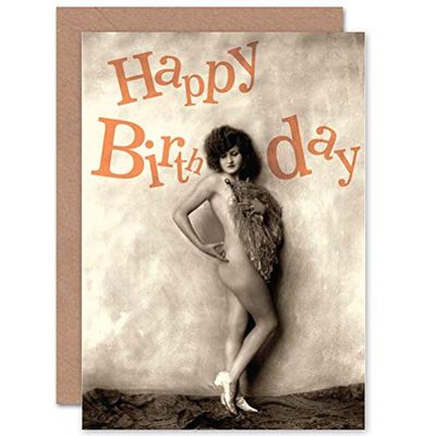 Wee Blue Coo BIRTHDAY HAPPY VICTORIAN NUDE ADULT ART GREETINGS GREETING CARD GIFT