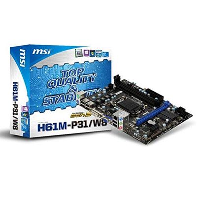 MSI LGA1155 u-ATX Motherboard (Intel H61, 2x DDR3, GBE, LAN)