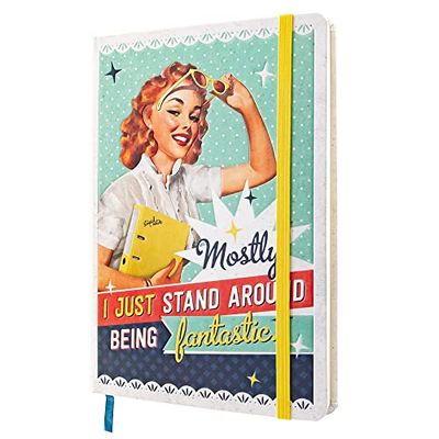 Nostalgic-Art Retro notitieboek, A5, standaround Being Fantastic, cadeau-idee voor nostalgische fans, bullet journal gestippeld, vintage design