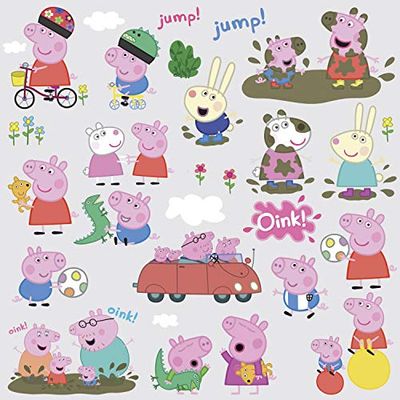 Peppa Pig 539193 Adesivo reposicionável vinil rosa 46 x 0,1 x 26 cm
