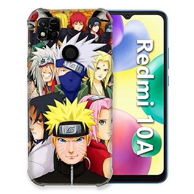 Cokitec Carcasa para Xiaomi Redmi 10A Manga Naruto Team