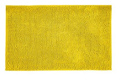 Wenko Tappetino da bagno in ciniglia, lavabile, antiscivolo, per una posizione sicura in bagno, morbido tappeto da bagno in 100% poliestere, ad asciugatura rapida e igienico, 50 x 80 cm, giallo