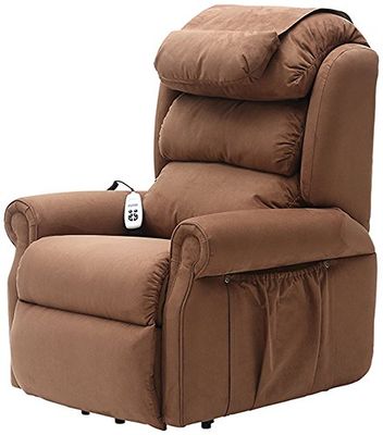 Aidapt Sandfield Riser and Recliner Electric Sofa Arm Chair With Dual OKIN Safety Motors, Easy to Work Remote and Hard Wearing Fabric Material for Use in Lounge, Sitting Room and Bedroom.