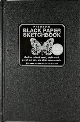 Premium Black Paper Sketchbook (5-3/4 inches x 8-3/4"")