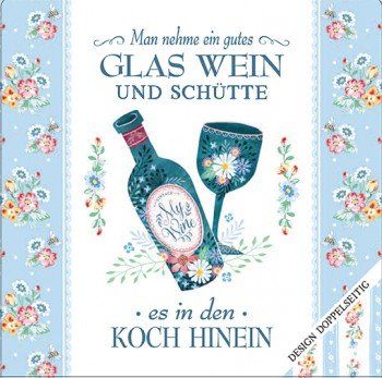Cook Shop Theedoek - Man Nehme Een goed glas wijn, 200 g