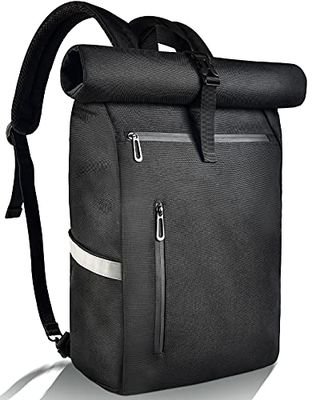 HAVISON Bolsa de Bicicleta para portaequipajes, 22 L, 100% Impermeable, para portaequipajes, Bolsa de Bicicleta, Bolsa Trasera de Bicicleta (Negro Puro)