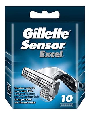 Gillette Lames de Rasoir Homme Sensor 3, Pack de 10 Lames de Recharges