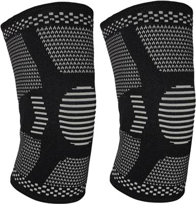 VIP Knee Pads Knee Support for Women/Men, 2 Pack Knee Brace Compression Sleeve Support Arthritis, Joint Pain Ligament Injury Meniscus Tear ACL Volleyball Sports, Black, Large