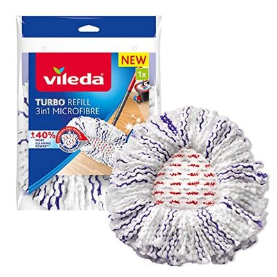 Vileda Testa di Ricambio, Lilla/Bianco, Grande
