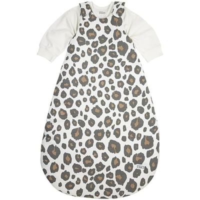 Meyco Baby Panther śpiwór 2-częściowy, z podszewką (wykonany w 100% z bawełny, z zamkiem błyskawicznym, przyjazny dla skóry, odporny na zagniecenia, rozmiar: 68/74), neutralny