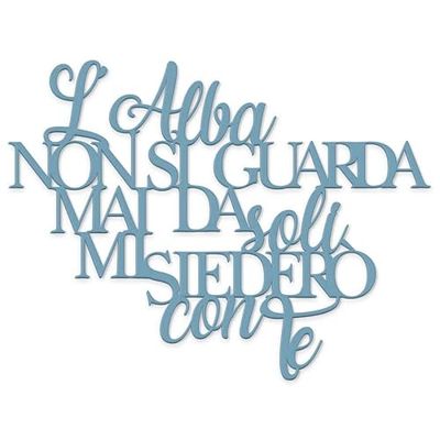 Scritta in Legno L'alba Non Si Guarda mai da Soli - Citazione d'Amore, Idea Regalo Scritta Decorativa Fatta a Mano Arredo Decorazione