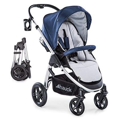 hauck Saturn R Cadeira de passeio todo-o-terreno, rodas giratórias, até 25 kg, carrinho de bebé, altura regulável, reversível, compatível com tampa