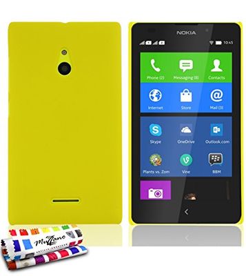 Muzzano® Ultra Slim hårt skal NOKIA XL [Pearls Premium] [gul] + Muzzano® stil och chiffong fri - det ultimata, eleganta och hållbara stötskyddet för din NOKIA XL