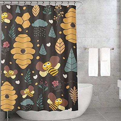 Bonamaison Cortinas de Ducha, poliéster, Multicolor, 140x200 cm