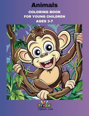Animals Coloring Book: 50 Animals Coloring Pages for Young Children