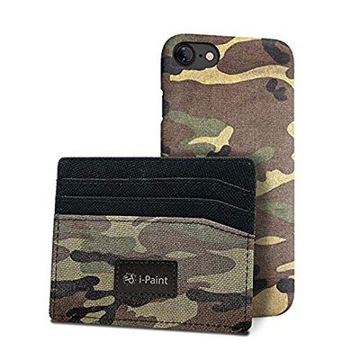 i-Paint skyddande hårt fodral och matchande korthållare för iPhone 8/7 - kamouflage