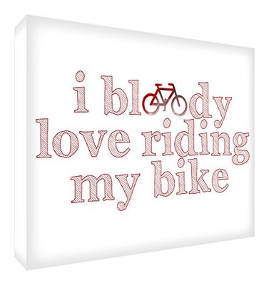 Little Helper Oh my Word! WSNB-BC-LOVEBIKE1624-09-DE Impression sur toile Rouge