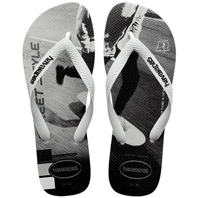 Havaianas Men Hype, White/White/Black/Black, 3/4