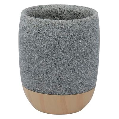axentia 135847 Roma, Piedra y Madera, diámetro de 7 cm, Altura de 9,5 cm