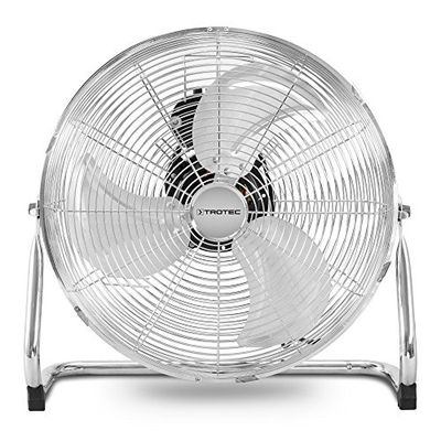 TROTEC TVM 18 Floor Fan, 120 W, 3 Speed Levels, Chrome