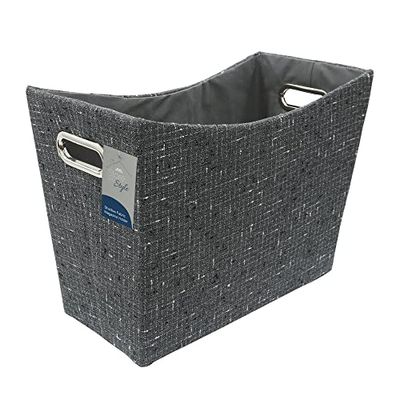 JVL Panier de rangement pour magazines en tissu Shadow