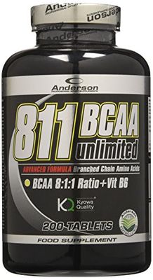 Anderson Integratore Anderson Kyowa new aminoacidi ramificati Bcaa rapporto 8:1:1 con Vitamina B6 - 200 Compresse