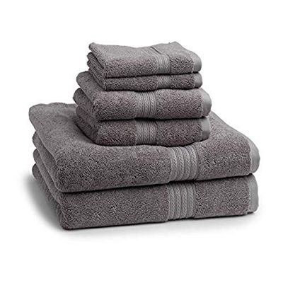 Kassatex Set di asciugamani, cotone, grigio lega, S