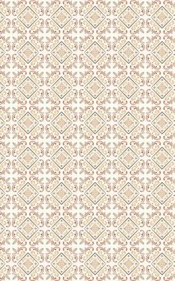 Mediterranean Tile Pattern Notebook: Elegant 8x5 Lined Journal, 120 Pages, Cream Paper – Vintage Floral Geometric Design