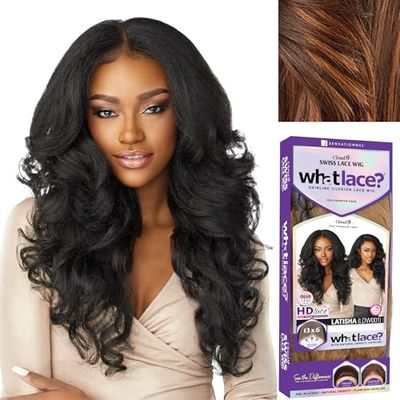 Sensationnel HD Lace Front Wig Cloud 9 What Lace Swiss Lace 13X6 Latisha (FLAMBOYAGECHOCOLATE)